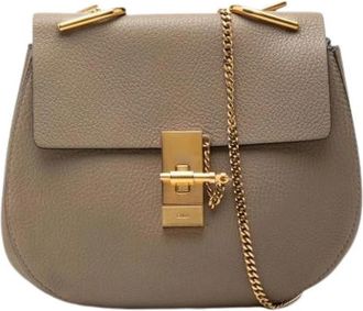Chlo&eacute; Pre-owned Drew Shoulder Bag - Dames - Vintage Schoudertas - Bruin - ONE Size - Leer - Vintage