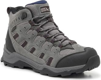 Eddie Bauer Womens Eddie Bauer Lodge Mid Gray Blue Waterproof Hiking Boots ZAP2078