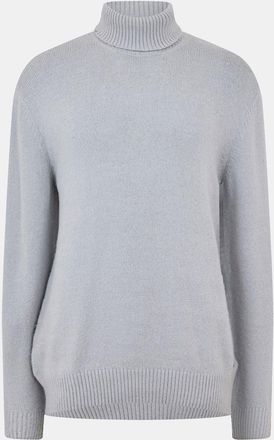 HUGO BOSS Mens Turtle Neck Long Sleeve Sweatshirt in Silver - Size X-Large