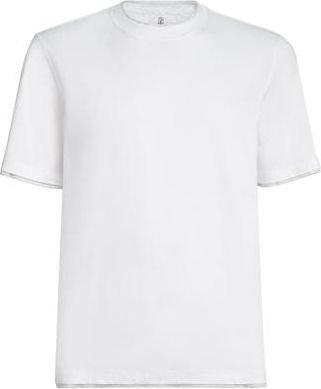 Brunello Cucinelli T-shirt with faux-layering in White at Nordstrom, Size Xxx-Large Eu