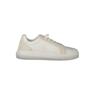 Calvin Klein Witte Polyurethaan Herensneaker