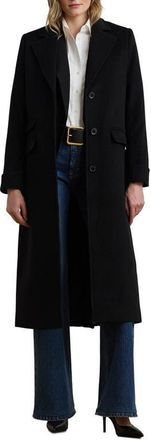 Lauren Ralph Lauren Wool & Cashmere Blend Coat in Black at Nordstrom, Size 2