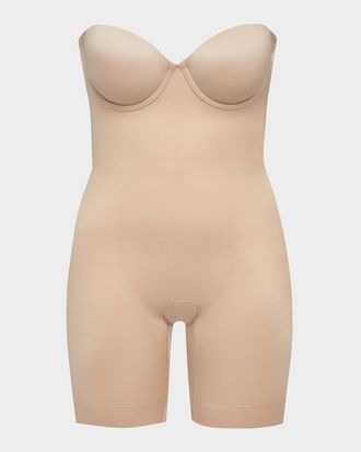 Spanx shape Suit Your Fancy Strapless Cupped Mid-Thigh Bodysuit