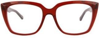 Balenciaga 53mm Cat Eye Optical Glasses in Red Red Transparent at Nordstrom Rack