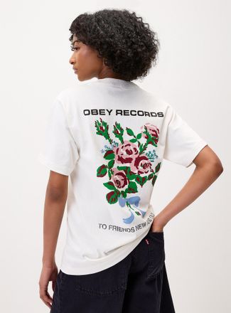 Obey Womens Rose bouquet T-shirt