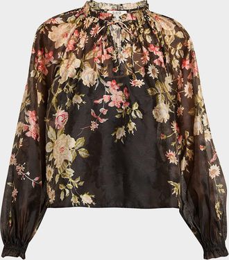 Sea New York Jolie Floral Long-Sleeve Blouse
