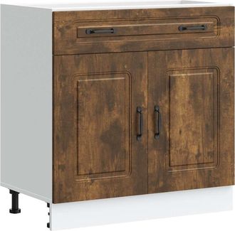 vidaXL Base Da Cucina Kalmar Rovere Fumo In Legno Multistrato - Vidaxl