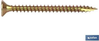 cofan Din 7505a Torx (t-30) M-6x200 Caja 100 Unid., Tornillo Para Aglomerado (rosca Madera) Rosca Parcial Din-7505a. Cabeza Avellanada Mortaja Torx. - Cofan