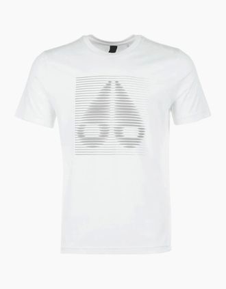 Moose Knuckles Mens Raydaze Graphic Logo White T-Shirt - Size: 38