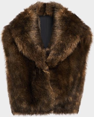 Brunello Cucinelli Lamb Shearling Crop Vest