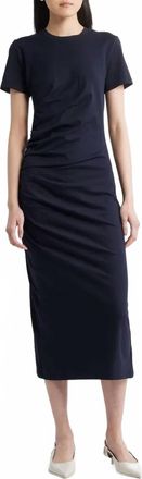 Frame Denim Twist Dress In Navy