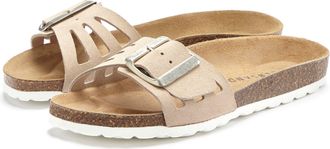 Elbsand Pantolette »Sandale« Mule, offener Schuh aus Leder mit weichem Komfortkorkfussbett