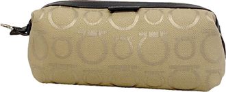 Ferragamo Beige Canvas Pouch (Pre-Owned)