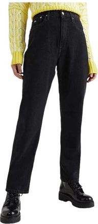 Tommy Hilfiger Rechte broek - Dames - Straight fit broeken - Zwart - W27 L30 - Katoen - Broeken
