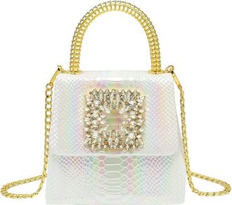 Tiffany & Fred Embossed Leather Mini Top Handle Bag
