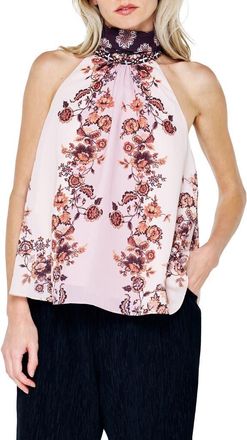 Ciebon Lia Halter Top in Brown Multi at Nordstrom, Size X-Small
