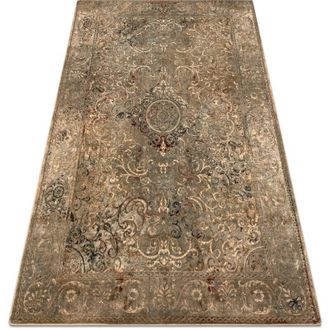 RugsX Wool carpet OMEGA LUMIER Ornament vintage iron green green 235x350 cm