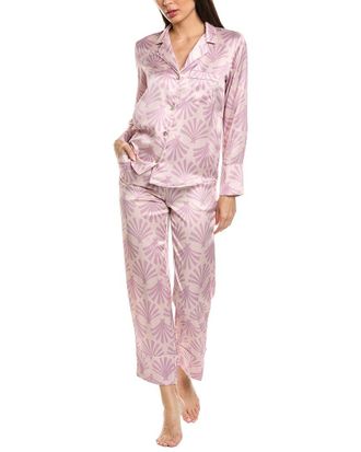 Petite Plume 2Pc Classic Silk Pajama Set