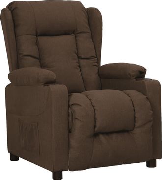 vidaXL Sill&oacute;n Reclinable De Tela Marr&oacute;n Vidaxl