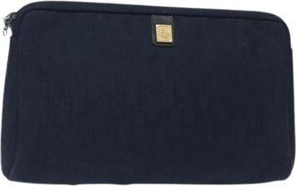 Dior Pre-owned Vintage Trotter Pouch - Dames - Vintage Clutch - Blauw - ONE Size - Vintage