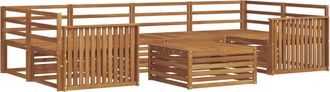 vidaXL Conjunto De Sof&aacute;s De Exterior 7 Uds. Natural Vidaxl