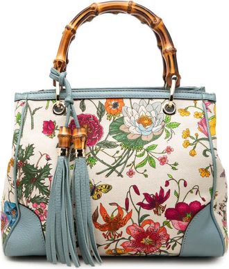 Gucci Pre-owned Gucci Small Canvas Flora Bamboo Shopper Satchel Ladies Q9BOIJZII2RBV5UW