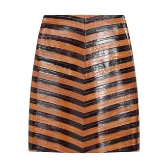 Fendi Dames, Rokken, Bruin, Maat: M Leer