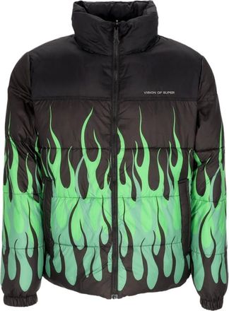Vision Of Super Omkeerbare Hoodie Jas Zwart/Groen - Heren - Winterjassen - Zwart - XL - Polyester - Jassen
