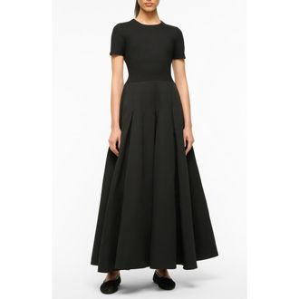 Staud Hopper Mixed Media Gown in Black at Nordstrom, Size 16
