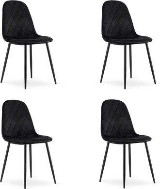 OEM Silla Asti - Terciopelo Negro X 4