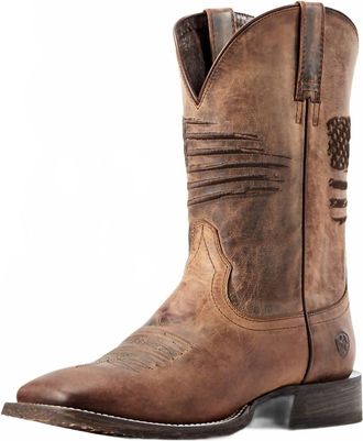 Ariat Mens Circuit Patriot Cowboy Boot In Weathered Tan
