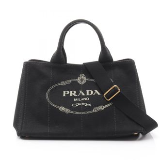 Prada Black Canvas Tote Bag (Pre-Owned)