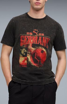 Puma Fanpack 90s Germany Cotton Graphic T-Shirt in Puma Black/Matte Puma Gold at Nordstrom, Size Xx-Large