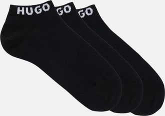 HUGO BOSS Womens 3-Pack Classic Logo Womens Trainer Socks, Black - Size: 6/6.5/7/7.5/8/8.5/9