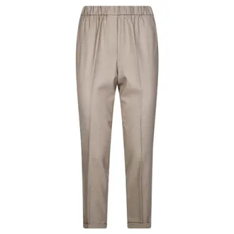 Antonelli Rosalba Pantalone Elastico - Dames - Broeken - Beige - Maat: M Wol