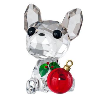 Swarovski Holiday Cheers Crystal French Bulldog Figurine