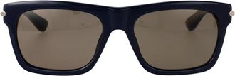 Alexander McQueen Stijlvolle herenzonnebril voor modieuze uitstraling - Heren - Zonnebrillen - Blauw - 55 MM - Accessoires