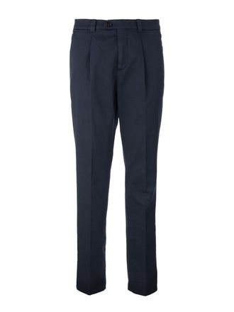 Brunello Cucinelli Garment-dyed Pima cotton trousers