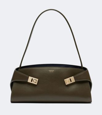 Ferragamo Hug East-West Small leather shoulder bag
