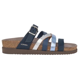 Mephisto Lichtgewicht Zomerslippers - Dames - Sandalen - Blauw - 35 EU - Leer - Schoenen