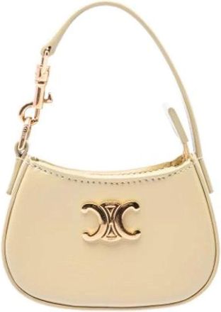Celine Pre-owned Vintage Mini Bag - Dames - Vintage Mini Tas - Beige - ONE Size - Leer - Vintage