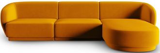 CXL by Christian Lacroix 4-Sitzer Designer Ecksofa Lionel - Samtbezug Senfgelb