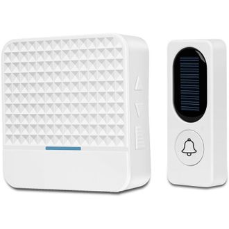 Elle Sistema De Alarma Con Timbre Inal&aacute;mbrico Solar E Impermeable Ahlsen, Alcance De 300 Metros, 52 Timbres Con Luz Led, Hanbing