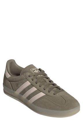 adidas Gazelle Indoor Sneaker in Olive /Wonder Quartz/Clay at Nordstrom, Size 11.5