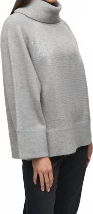 Joseph Ribkoff Sequin Sweater In Grey