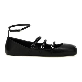 Alexander McQueen Leather Ballet Flats - female - Alexander McQueen - Ballerina Shoes - Black - 4 1/2 UK - Shoes