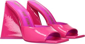 The Attico Womens Pink Leather Platform Sandals