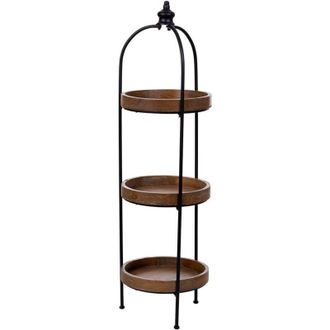 Wanderlust Deco Wanderlust Deco - Estantería de madera y metal con 3 baldas 35x35x122h cm