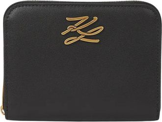 Karl Lagerfeld K Autograph Wallet - Dames - Portefeuilles - Zwart - ONE Size - Leer - Accessoires