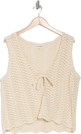 Lucky Brand Open Stitch Tie Vest in Birch at Nordstrom Rack, Size X-Large